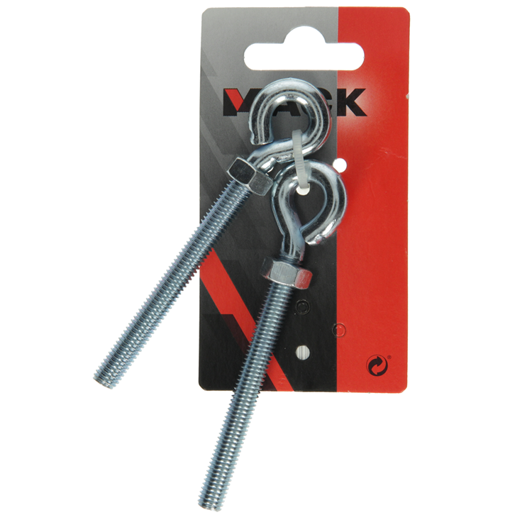 Afbeelding laden in galerijviewer, Mack 1008551 - 2 oogbouten + moer m8 x 80mm verzinkt | 10 stuks