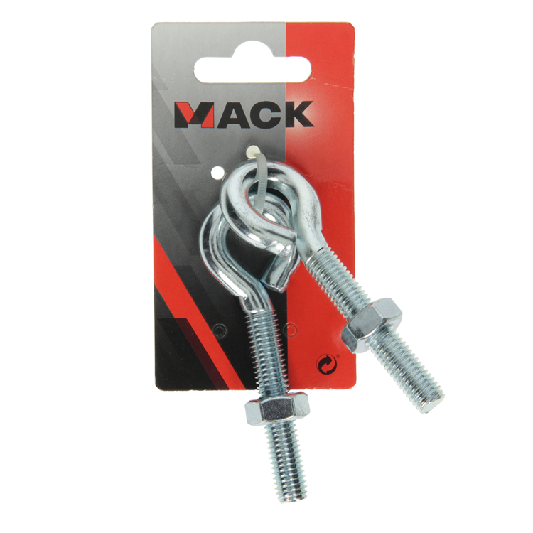 Afbeelding laden in galerijviewer, Mack 1008553 - 2 oogbouten + moer m10 x 60mm verzinkt | 10 stuks