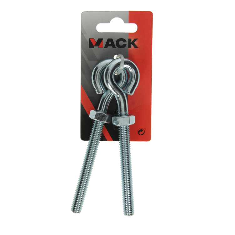 Afbeelding laden in galerijviewer, Mack 1008557 - 2 oogbouten + moer m10 x 100mm verzinkt | 10 stuks