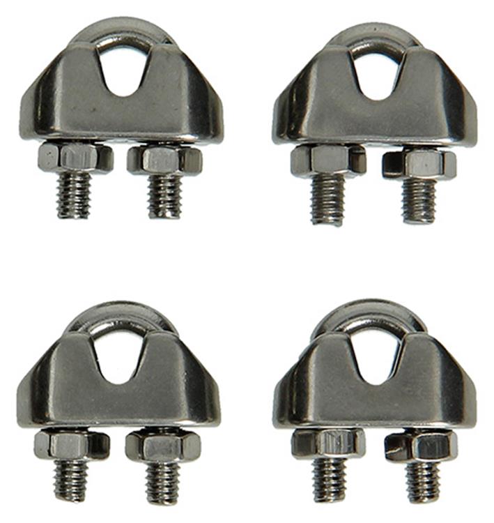 Afbeelding laden in galerijviewer, Mack 1008434 - 4 staaldraadklemmen 3mm inox | 10 stuks