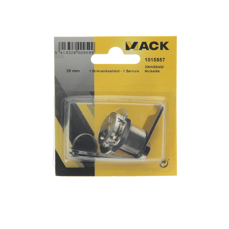Afbeelding laden in galerijviewer, Mack 1015857 - 1 brievenkastslot vernikkeld 20mm | 5 stuks
