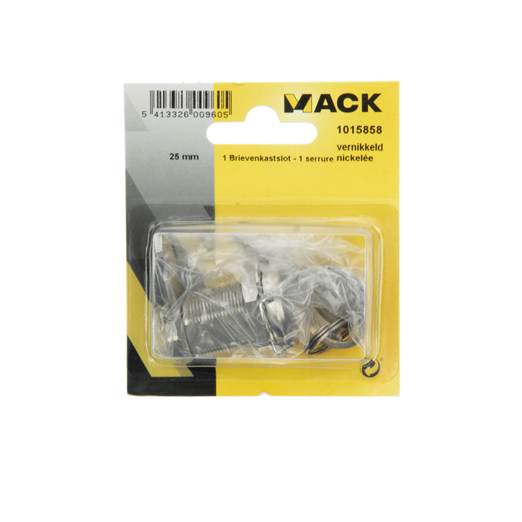 Afbeelding laden in galerijviewer, Mack 1015858 - 1 brievenkastslot vernikkeld 25mm | 5 stuks