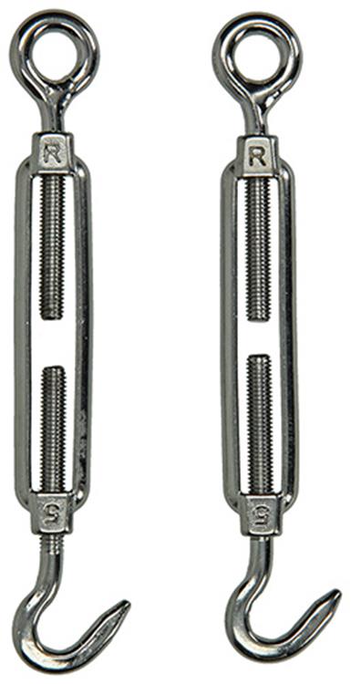 Laden Sie das Bild in Galerie -Viewer, Mack 1008436 - 2 spanners oog + haak m5 x 50mm inox | 10 stuks