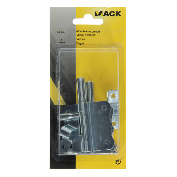 Afbeelding laden in galerijviewer, Mack 1013282 - 2 amerikaanse grendels verzinkt a 50 - b 25 mm | 5 stuks