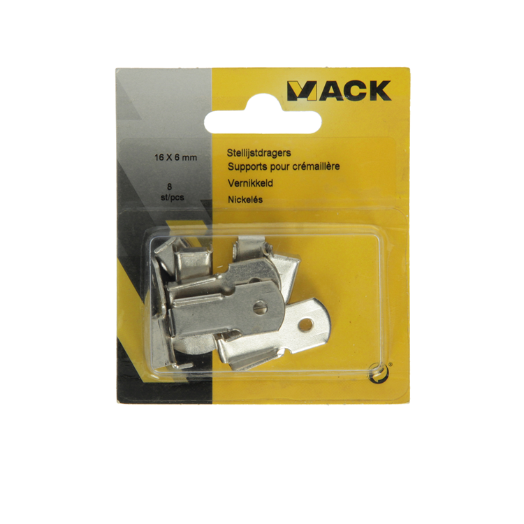 Afbeelding laden in galerijviewer, Mack 1015866 - 8 stellijstdragers vernikkeld | 5 stuks