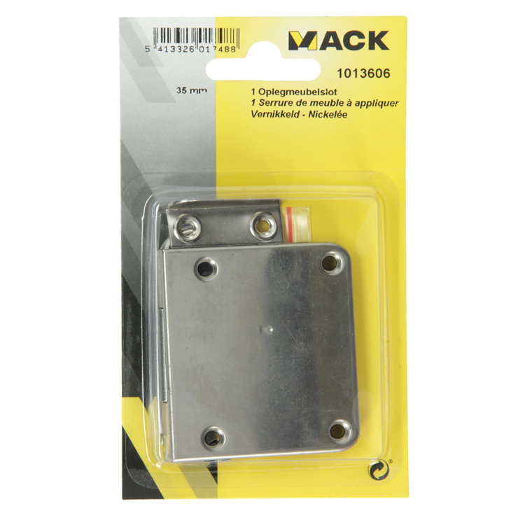 Afbeelding laden in galerijviewer, Mack 1013606 - 1 oplegmeubelslot vernikkeld 35mm | 5 stuks