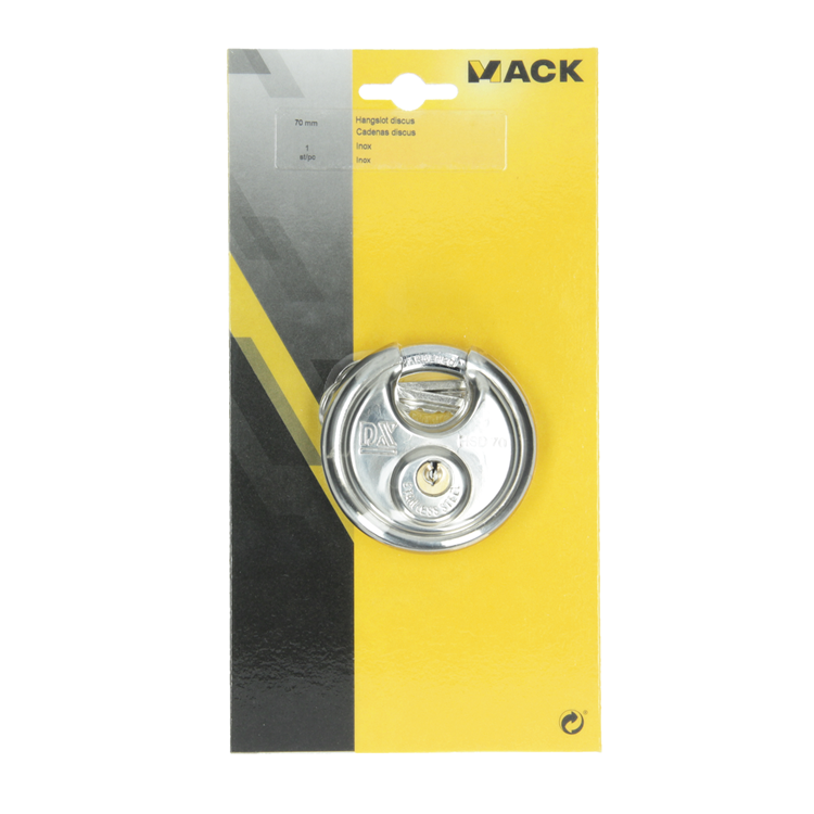Chargez l'image dans la visionneuse de la galerie, Mack 1013632 - 1 hangslot discus inox ø 70 mm | 5 stuks