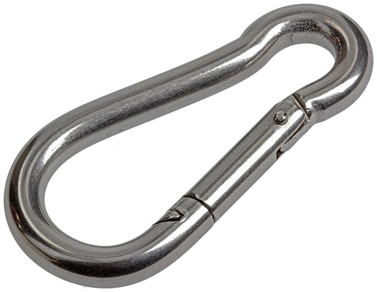 Afbeelding laden in galerijviewer, Mack 1008440 - 1 karabijnhaak + veer 8 x 80mm inox | 10 stuks