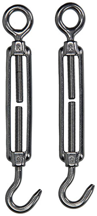Afbeelding laden in galerijviewer, Mack 1008441 - 2 spanners oog + haak m6 x 60mm inox | 10 stuks