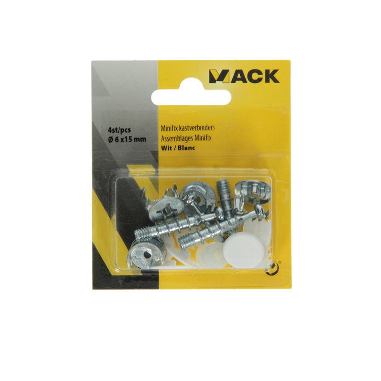 Laden Sie das Bild in Galerie -Viewer, Mack 1013703 - 4 kastverbinders minifix wit m6x15mm | 5 stuks