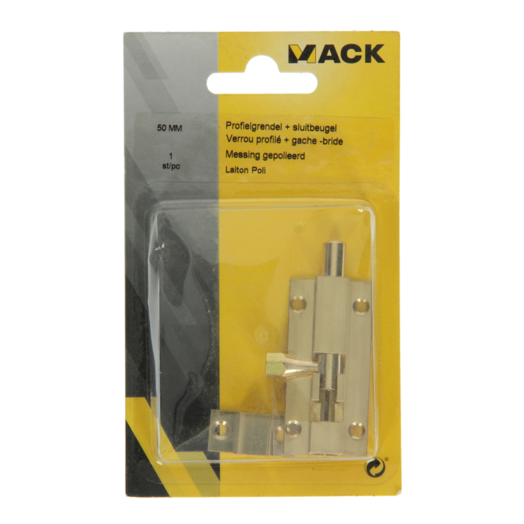 Laden Sie das Bild in Galerie -Viewer, Mack 1013681 - 1 schuifgrendel messing gepolierd a 50 - b 16 mm | 5 stuks