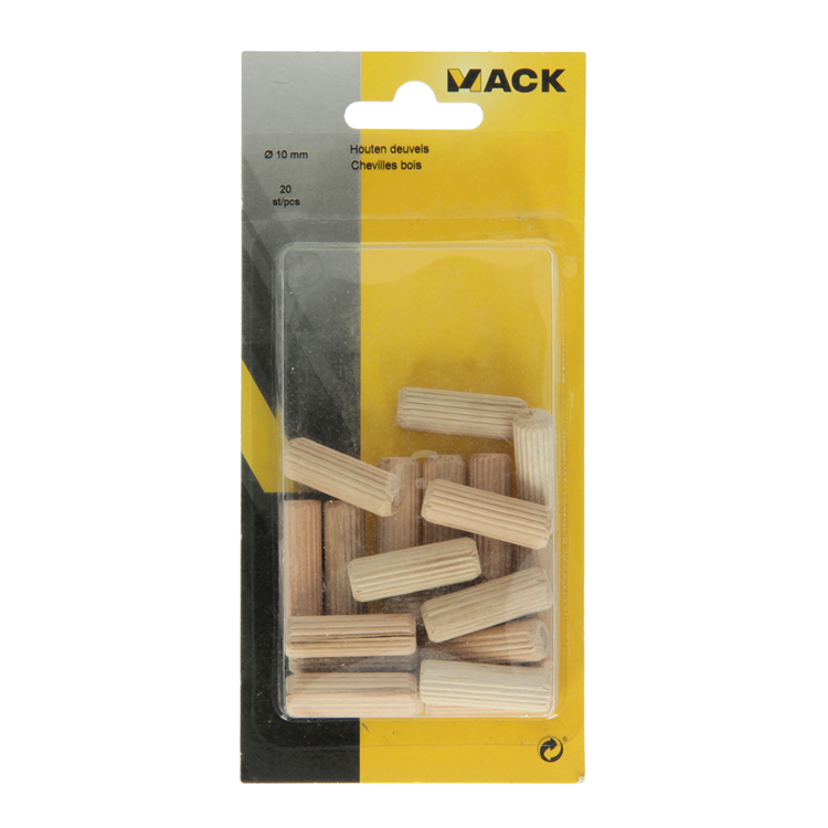 Afbeelding laden in galerijviewer, Mack 1013779 - 20 houten deuvels ø 10 mm | 5 stuks