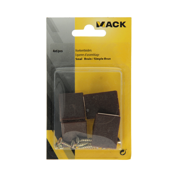 Afbeelding laden in galerijviewer, Mack 1013645 - 4 hoekverbinders smal bruin | 5 stuks