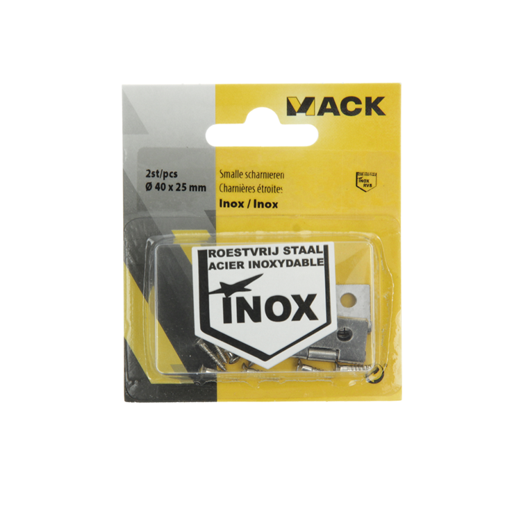 Chargez l'image dans la visionneuse de la galerie, Mack 1013709 - 2 smalle scharnieren inox h 40 x b 25 mm | 5 stuks