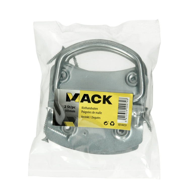 Afbeelding laden in galerijviewer, Mack 1014459 - 2 kisthandvaten verzinkt 90 mm | 5 stuks