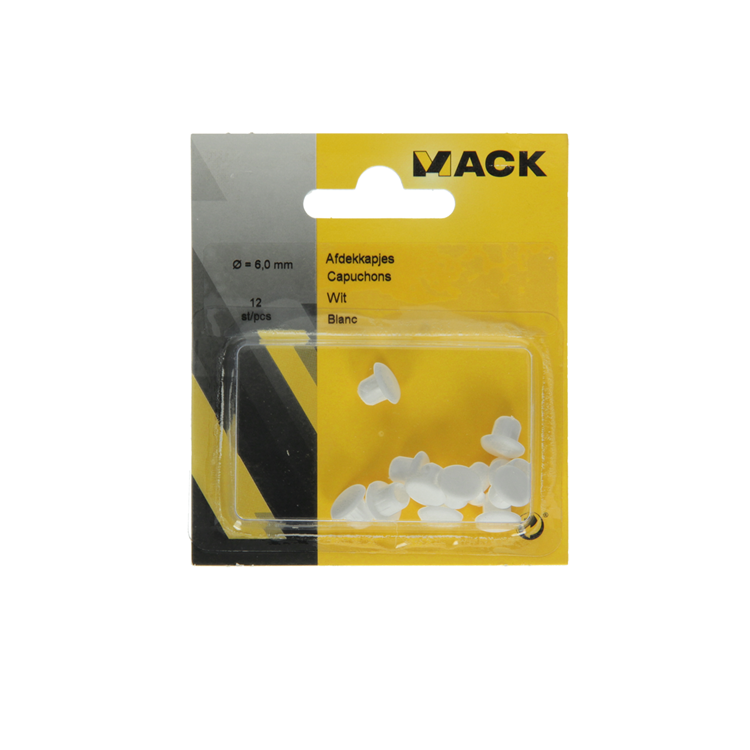 Afbeelding laden in galerijviewer, Mack 1014489 - 12 afdekkapjes wit ø 6 mm | 5 stuks