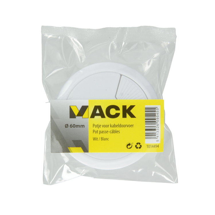 Afbeelding laden in galerijviewer, Mack 1014494 - 1 potje voor kabeldoorvoer wit ø 60 mm | 10 stuks