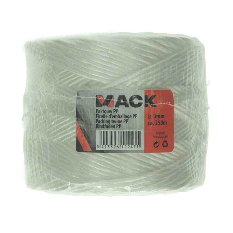 Afbeelding laden in galerijviewer, Mack 1014945 - paktouw pp wit 3mm ca 250m | 5 stuks
