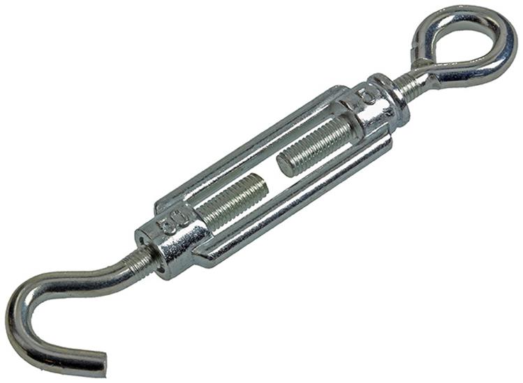 Afbeelding laden in galerijviewer, Mack 1008448 - 2 spanners oog + haak m5 x 50mm verzinkt | 10 stuks