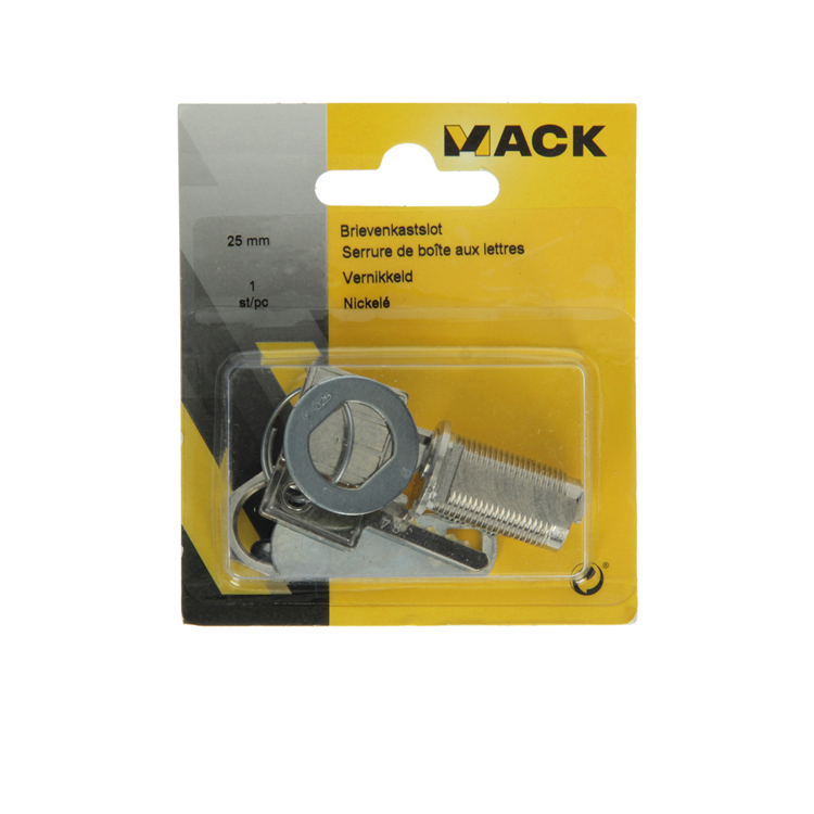 Afbeelding laden in galerijviewer, Mack 1014021 - brievenkastslot vernikkeld 25 mm | 5 stuks