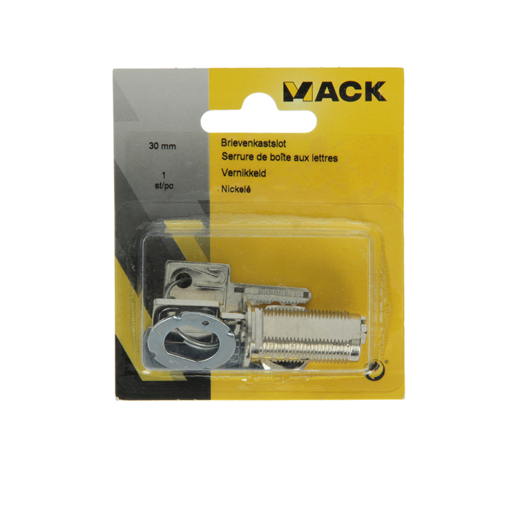 Afbeelding laden in galerijviewer, Mack 1014022 - brievenkastslot vernikkeld 30 mm | 5 stuks
