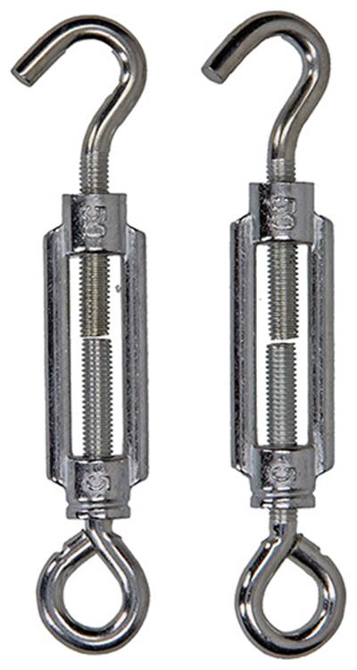 Afbeelding laden in galerijviewer, Mack 1008448 - 2 spanners oog + haak m5 x 50mm verzinkt | 10 stuks