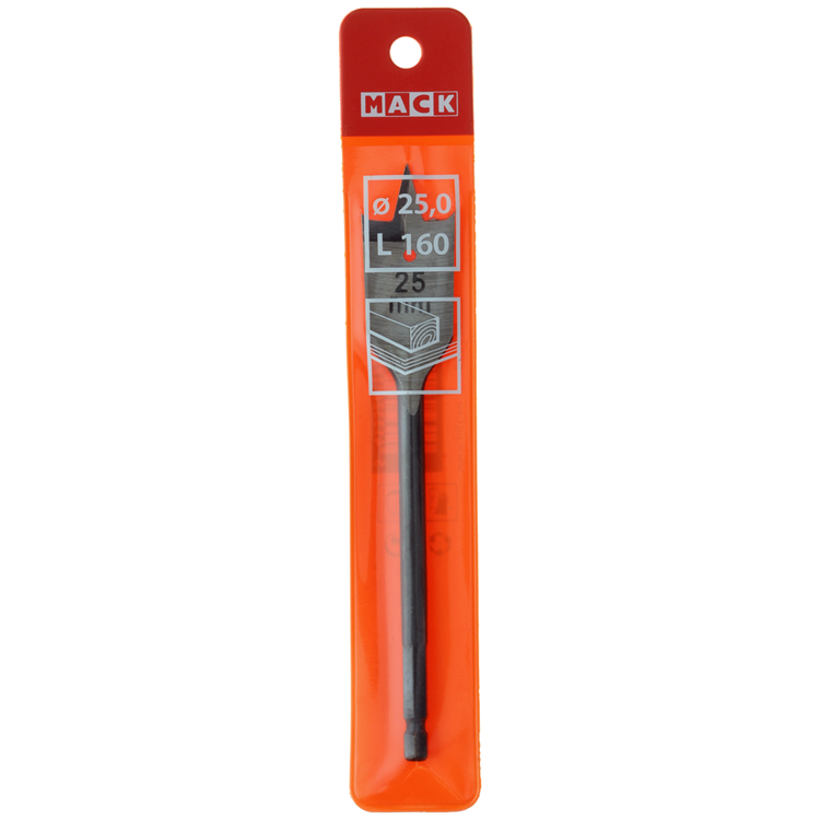 Afbeelding laden in galerijviewer, Mack 1018253 - platte houtboor din 7487 ø 25,0 x 160 mm | 5 stuks