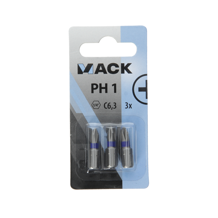 Afbeelding laden in galerijviewer, Mack 1018289 - schroefbit ph1 l25mm 3st | 5 stuks