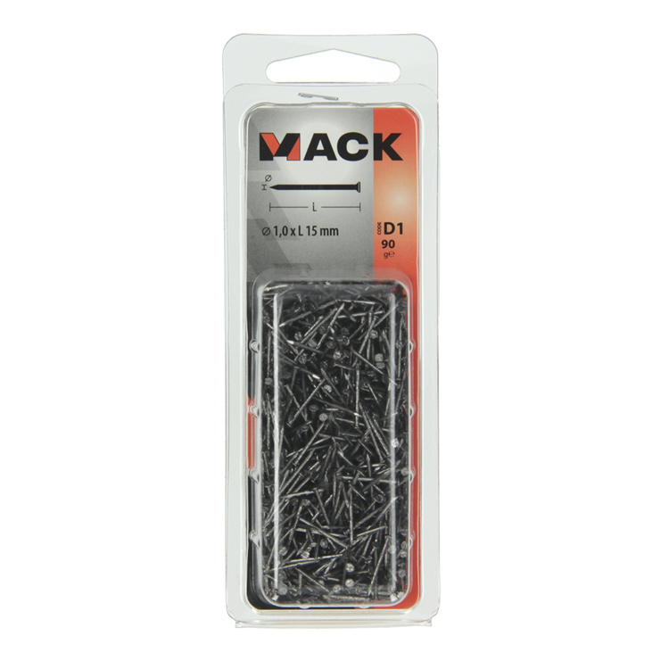 Afbeelding laden in galerijviewer, Mack 1017113 - nagel platte kop 90 gr 1,0 x 15 mm | 5 stuks
