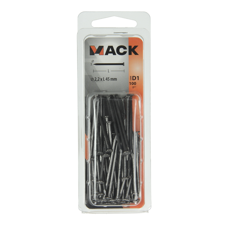 Afbeelding laden in galerijviewer, Mack 1017119 - nagel platte kop 100 gr 2,2 x 45 mm | 5 stuks