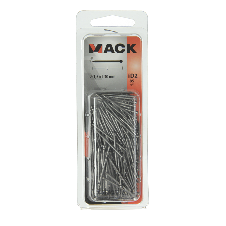 Afbeelding laden in galerijviewer, Mack 1017131 - fijne nagel ronde kop 85 gr 1,5 x 30 mm | 5 stuks