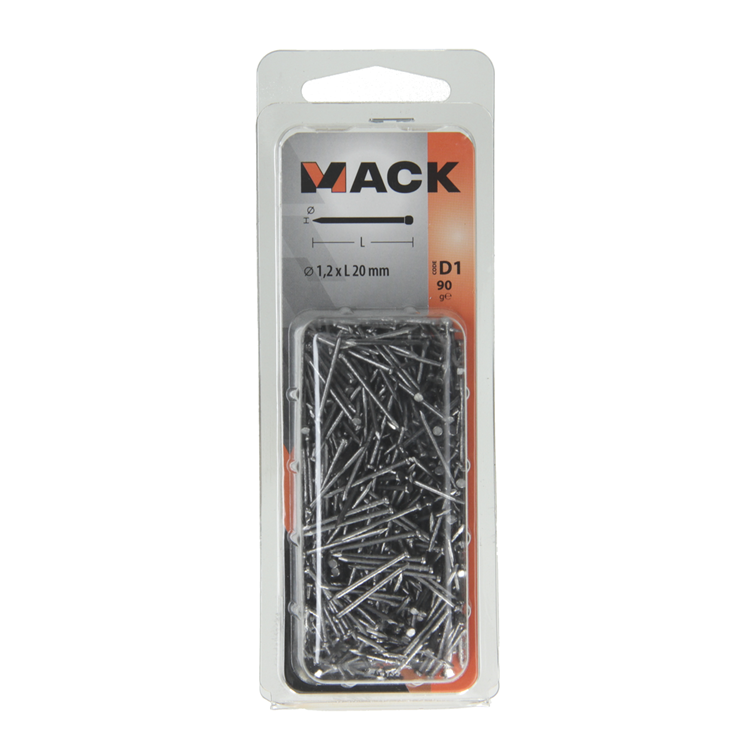 Afbeelding laden in galerijviewer, Mack 1017135 - nagel ronde kop 90 gr 1,2 x 20 mm | 5 stuks