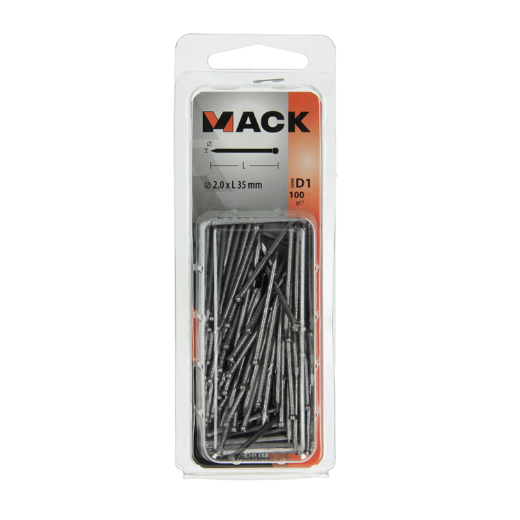 Afbeelding laden in galerijviewer, Mack 1017138 - nagel ronde kop 100 gr 2,0 x 35 mm | 5 stuks