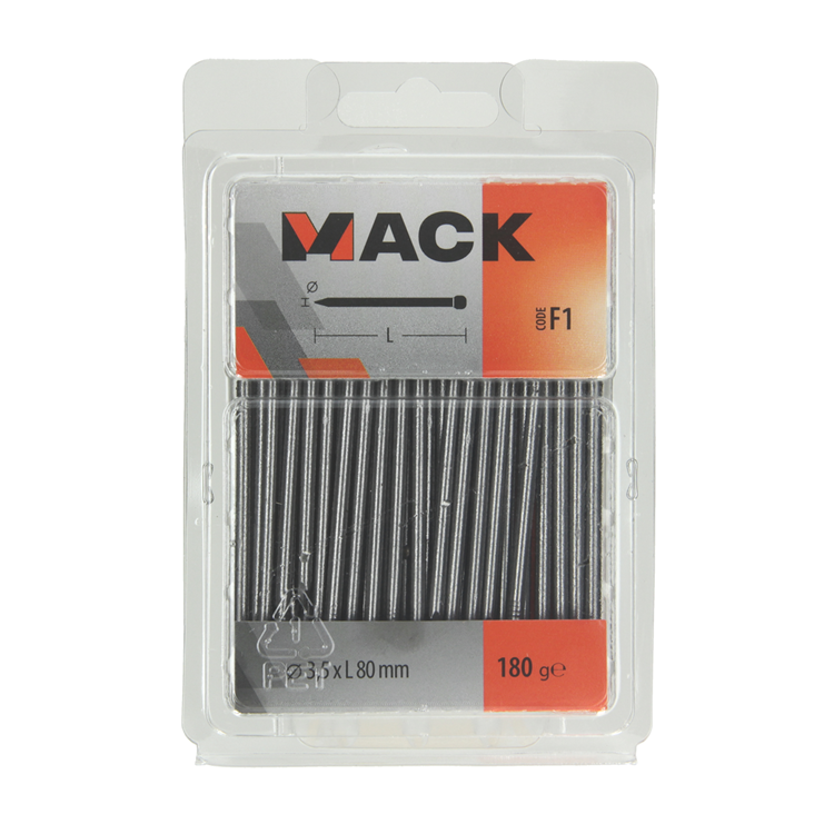 Afbeelding laden in galerijviewer, Mack 1017146 - nagel ronde kop 180 gr 3,5 x 80 mm | 5 stuks