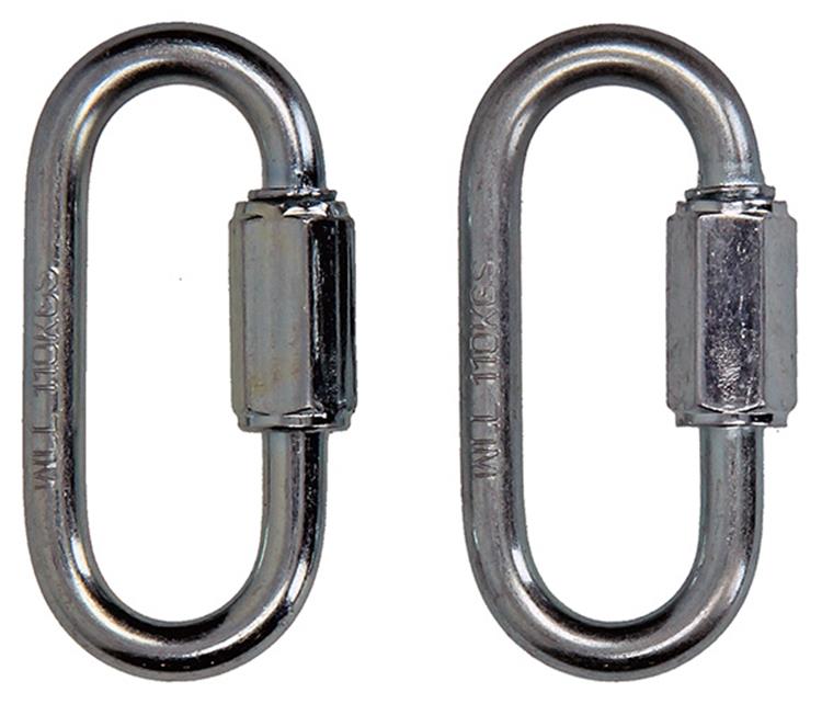 Afbeelding laden in galerijviewer, Mack 1008453 - 2 loze schakels + moer 5mm verzinkt | 10 stuks