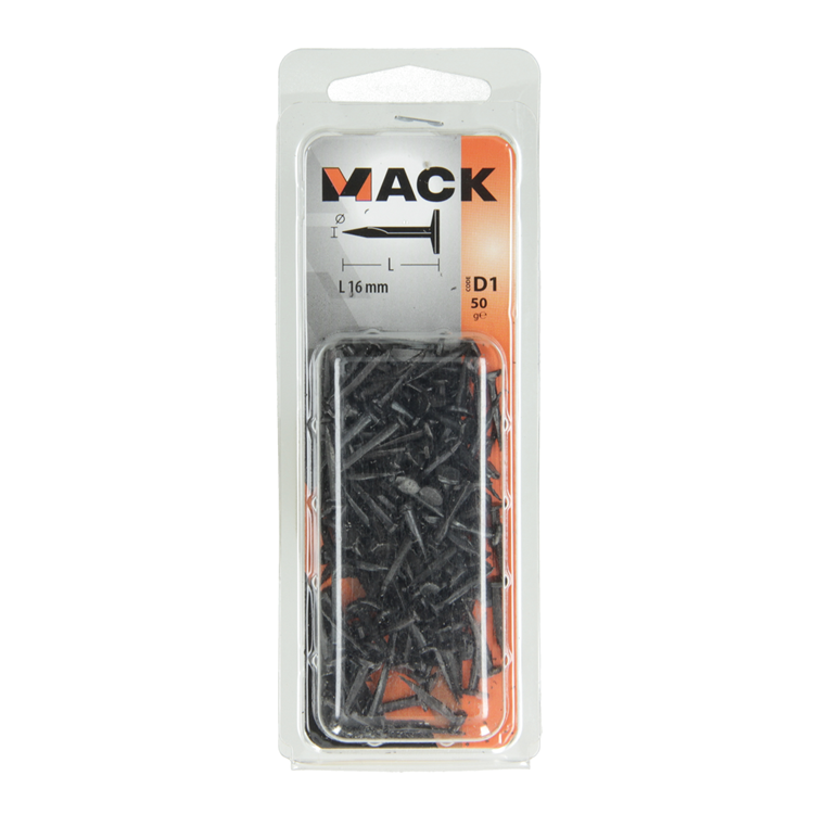 Afbeelding laden in galerijviewer, Mack 1017195 - bloknagel staal geblauwd 50 gr16 mm | 10 stuks