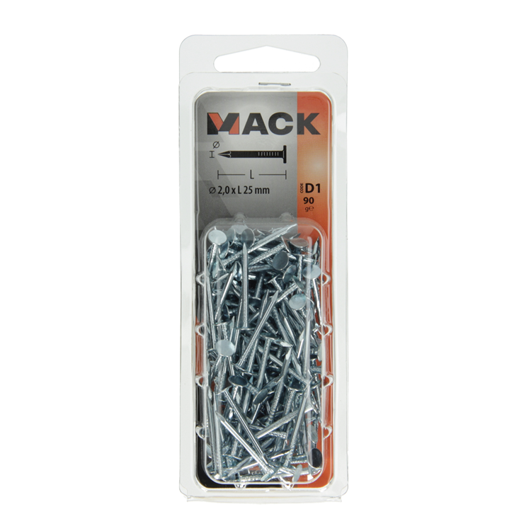 Laden Sie das Bild in Galerie -Viewer, Mack 1017198 - plafondnagel staal verzinkt 90 gr 2,0 x 25 mm | 5 stuks