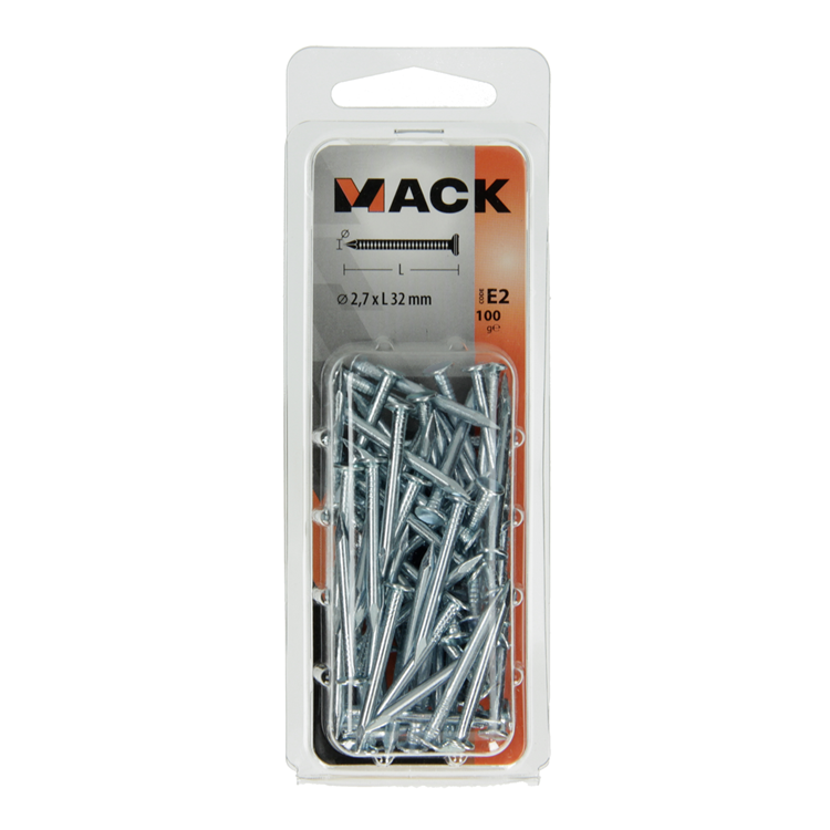 Afbeelding laden in galerijviewer, Mack 1017199 - gipsplaatnagel staal verzinkt 100 gr 2,7 x 32 mm | 5 stuks