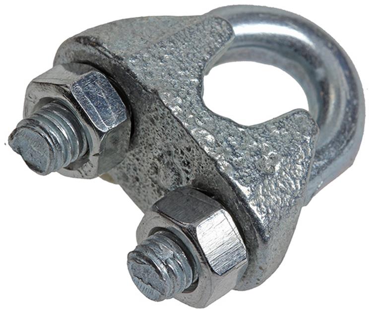 Afbeelding laden in galerijviewer, Mack 1008454 - 4 staaldraadklemmen 6mm verzinkt | 10 stuks