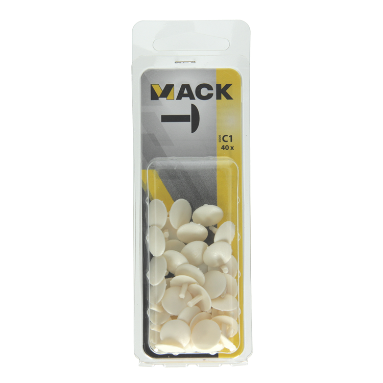 Afbeelding laden in galerijviewer, Mack 1017336 - afdekkapje kunststof beige 40 st | 10 stuks