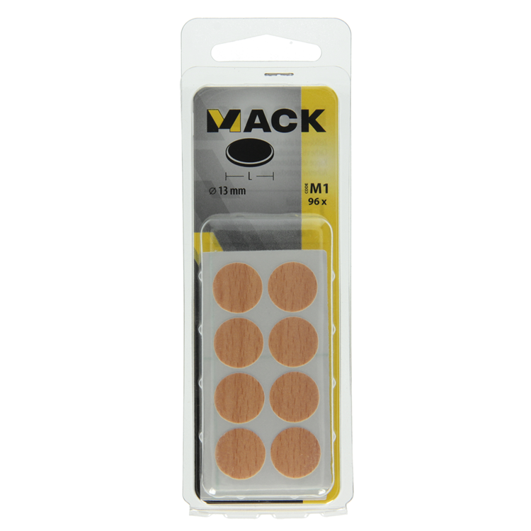 Afbeelding laden in galerijviewer, Mack 1017393 - zelfklevend afdekkapje kunst.beuk 96st 13 mm | 10 stuks