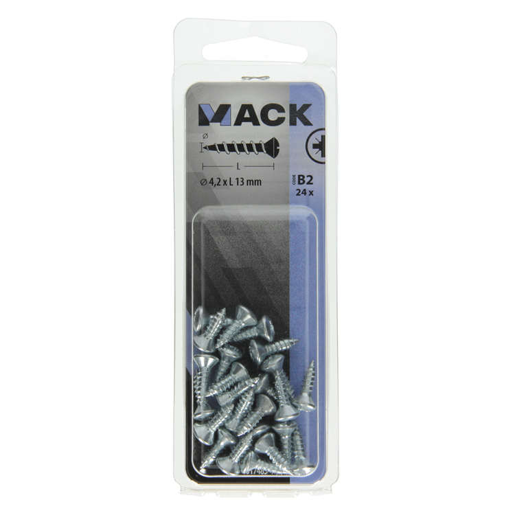 Afbeelding laden in galerijviewer, Mack 1017485 - zelftappende schroef bvk verz.24 st 4,2 x 13 mm | 10 stuks