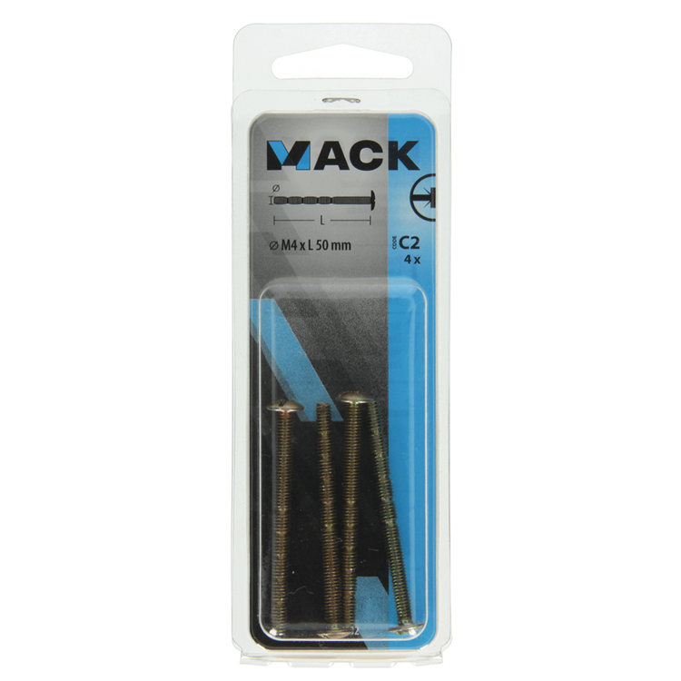 Afbeelding laden in galerijviewer, Mack 1017532 - afbreek-metaalschroef verz. 4 st m4 x 50 mm | 10 stuks