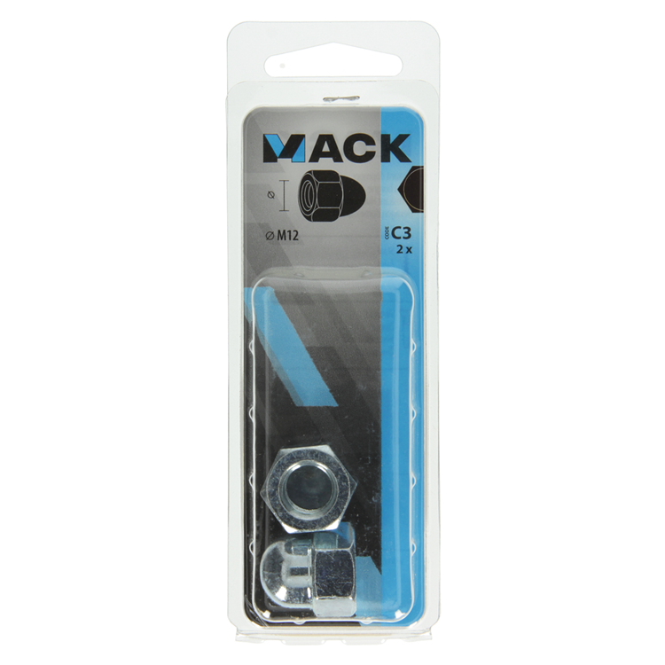 Afbeelding laden in galerijviewer, Mack 1017695 - zeskant dopmoer staal verzinkt2 st m12 | 10 stuks