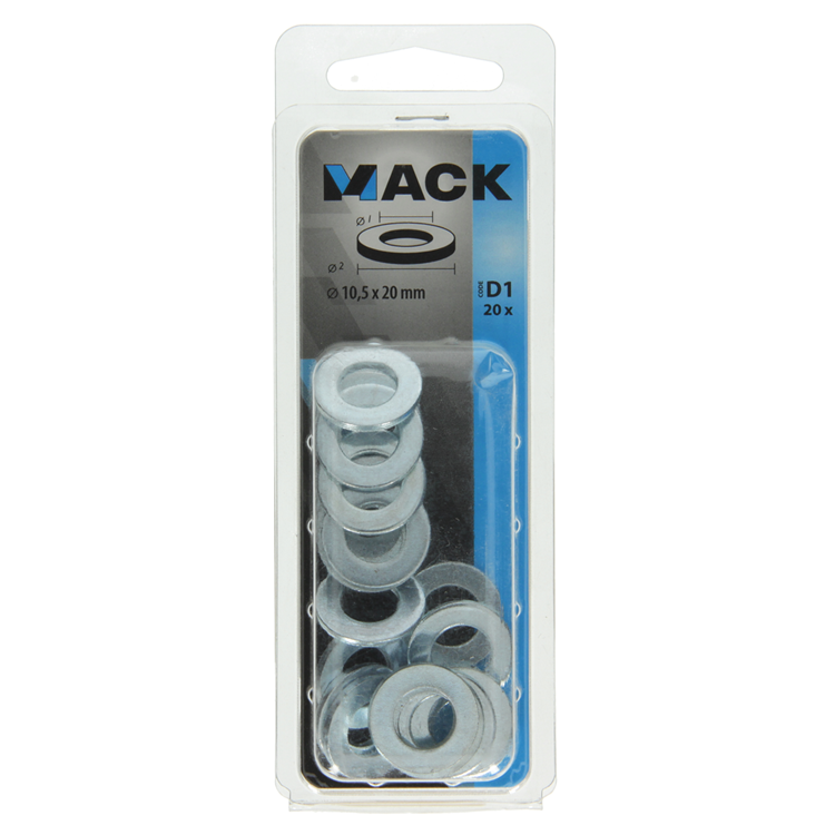 Chargez l'image dans la visionneuse de la galerie, Mack 1017717 - sluitring staal verzinkt 20 st 10,5 x 20 mm | 10 stuks