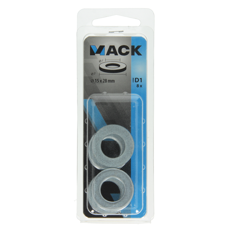 Afbeelding laden in galerijviewer, Mack 1017719 - sluitring staal verzinkt 8 st 15 x 28 mm | 10 stuks