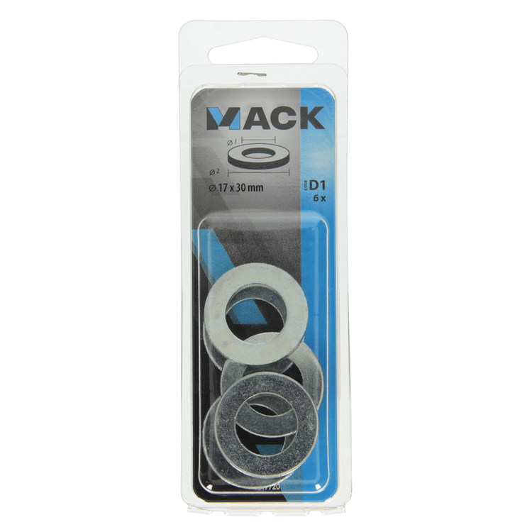 Chargez l'image dans la visionneuse de la galerie, Mack 1017720 - sluitring staal verzinkt 6 st 17 x 30 mm | 10 stuks