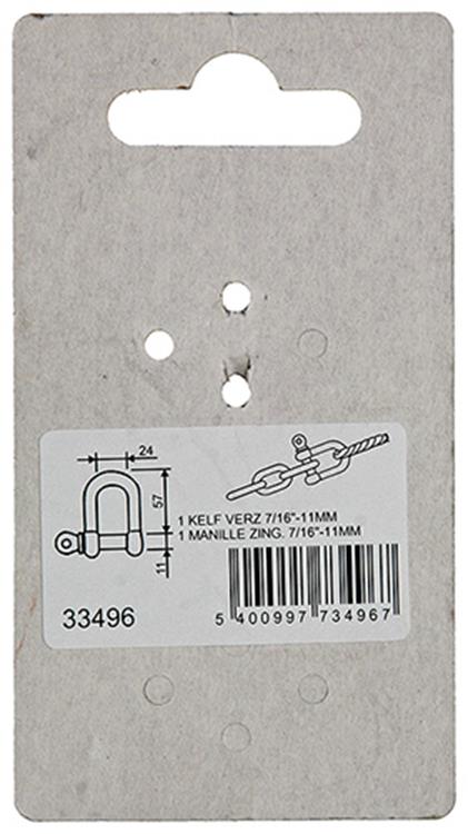 Afbeelding laden in galerijviewer, Mack 1008466 - 1 kelf recht 11mm verzinkt | 10 stuks