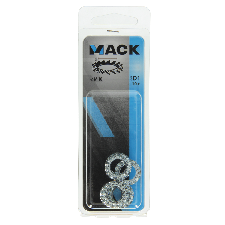 Afbeelding laden in galerijviewer, Mack 1017751 - tandveerring staal verzinkt 10 st m10 | 10 stuks
