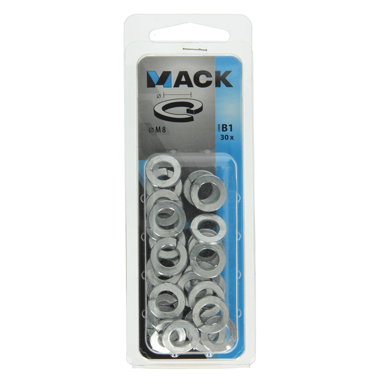 Afbeelding laden in galerijviewer, Mack 1017756 - veerring staal verzinkt 30 st m 8 | 10 stuks